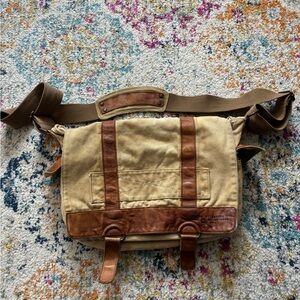 Fossil Tan and Brown Messenger Bag